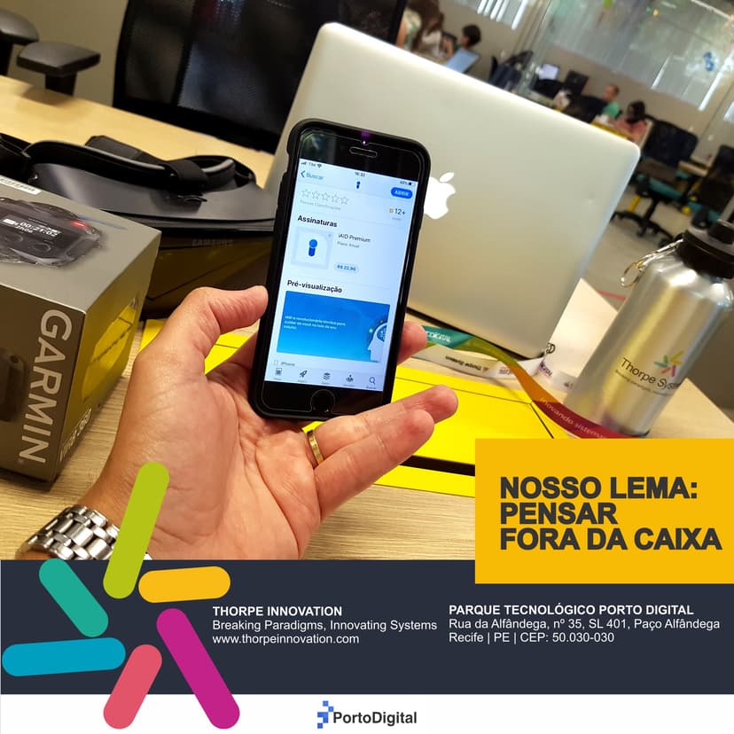 Lançamento do app iOS iAID no Porto Digital — Nosso lema: pensar fora da caixa